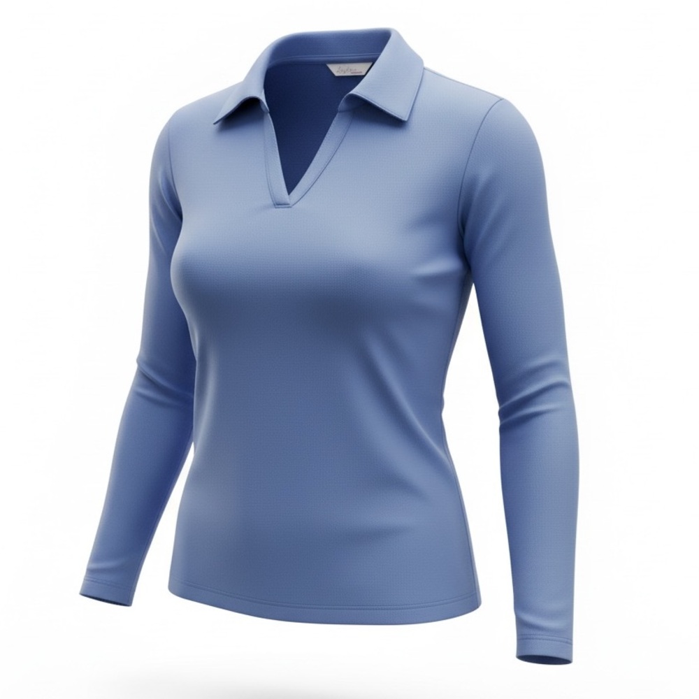 Lady Hagen Periwinkle Blue Button Down Shirt